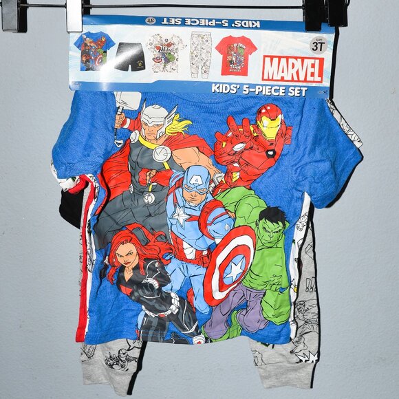 KIDS' 5-1 -PIECE SET    SIZE 3T  TEAM AVENGERS  MARVEL - Picture 1 of 6